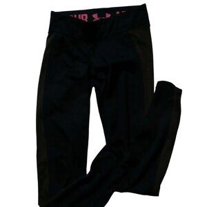 Under Armour Leggings Navy Blue With Gray  Racer Stripe Women's Size S